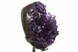 Sparkling Amethyst Geode With Metal Stand - Uruguay #342505-2
